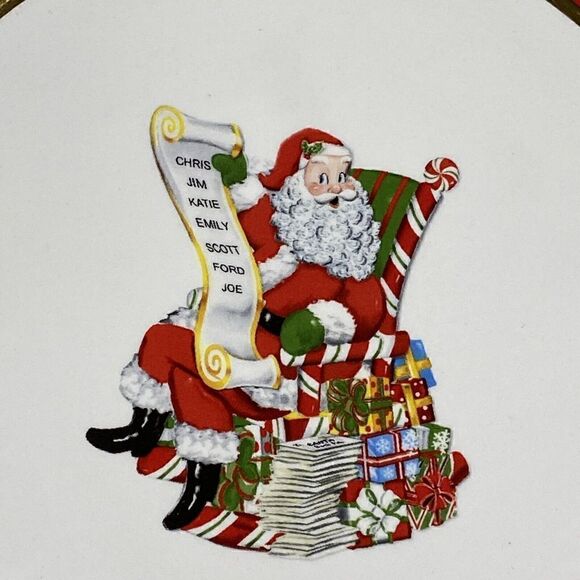 Christopher Radko Christmas Salad Desert Plate Letters to Santa 9” - Picture 2 of 4